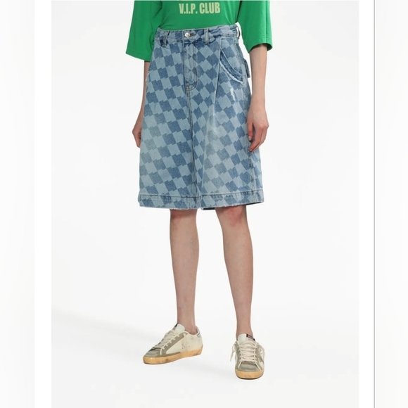 Ader Error distressed checkerboard-print shorts size 32 - Picture 2 of 16